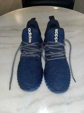 Adidas Kaptir 3.0 Mens 10.5 Navy Blue Running Shoes Athletic Sneakers NIB